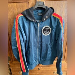 Diesel Men’s Bomber Jacket with Hood size Large